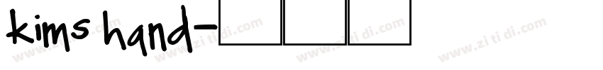 kims hand字体转换